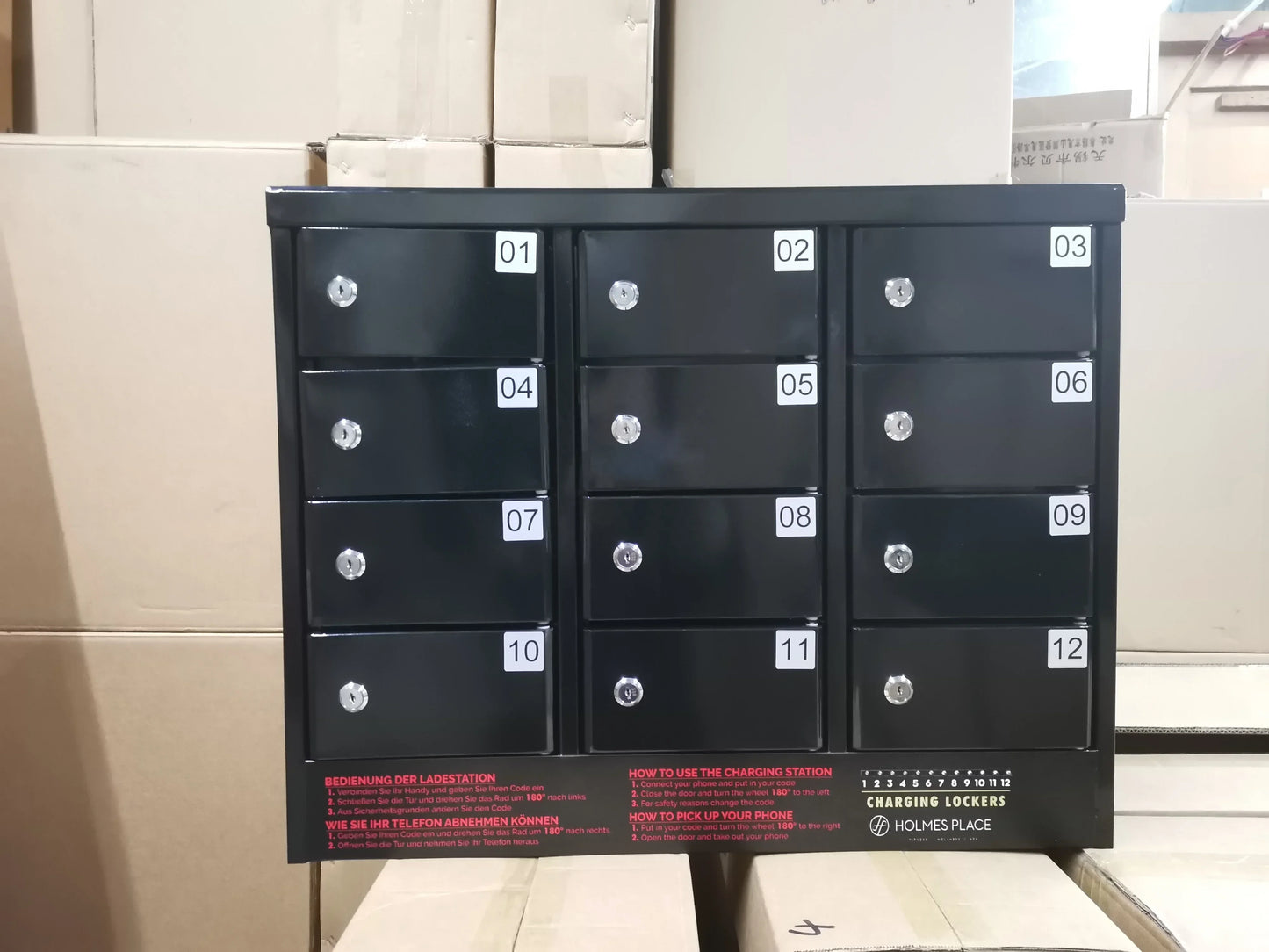 Cell Phone Charging Kiosk Storage Cabinet with Lock Box Charging Solution for Public Place