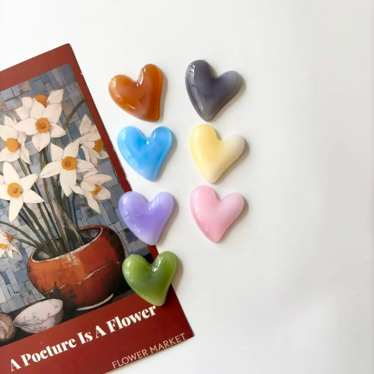 Home Decor Heart-Shaped Fridge Magnets — 6/12 Pcs Cute Decorative Stickers for Kitchen, Home & Office — view 14 of home decor