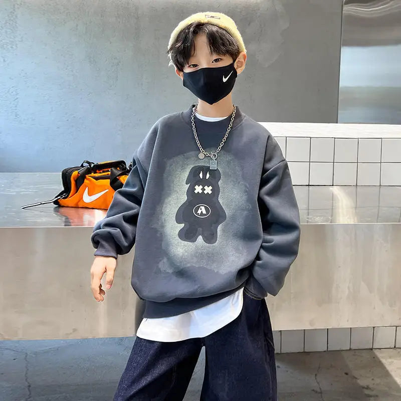 Boys Hoodies Sweatshirts Cotton Tops Outwear 2023 Cartoon Spring Autumn Windproof Kids School Children's Clothing