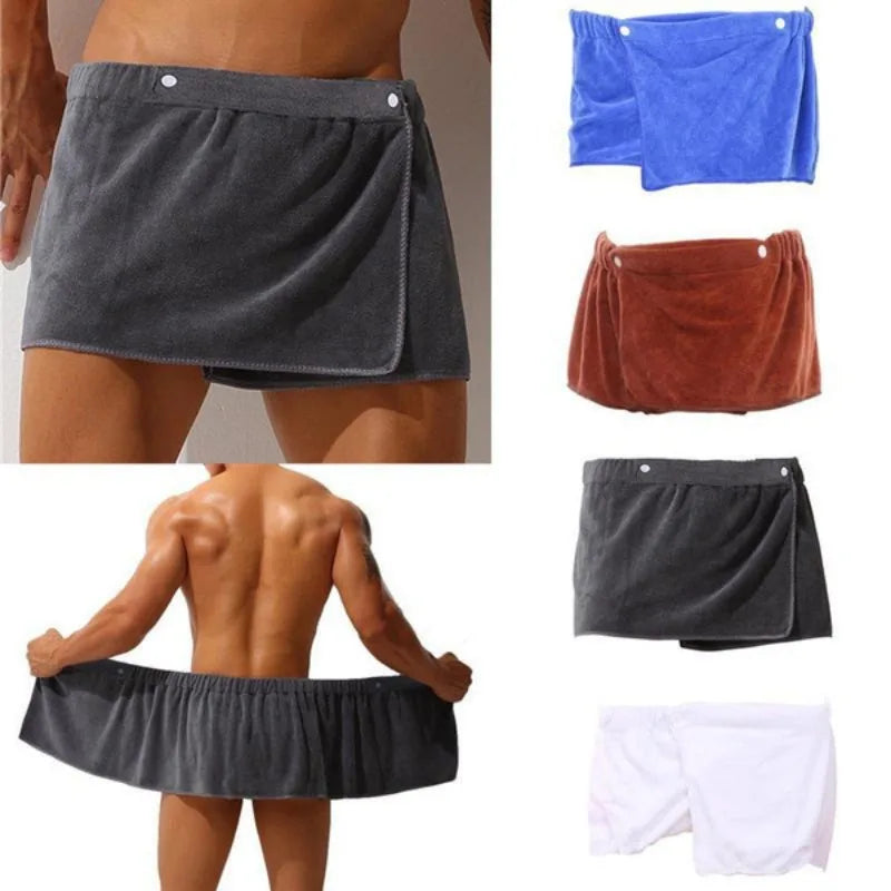 Quick-Dry Beach Towel Wrap — Men's Wearable Adjustable Towel Skirt