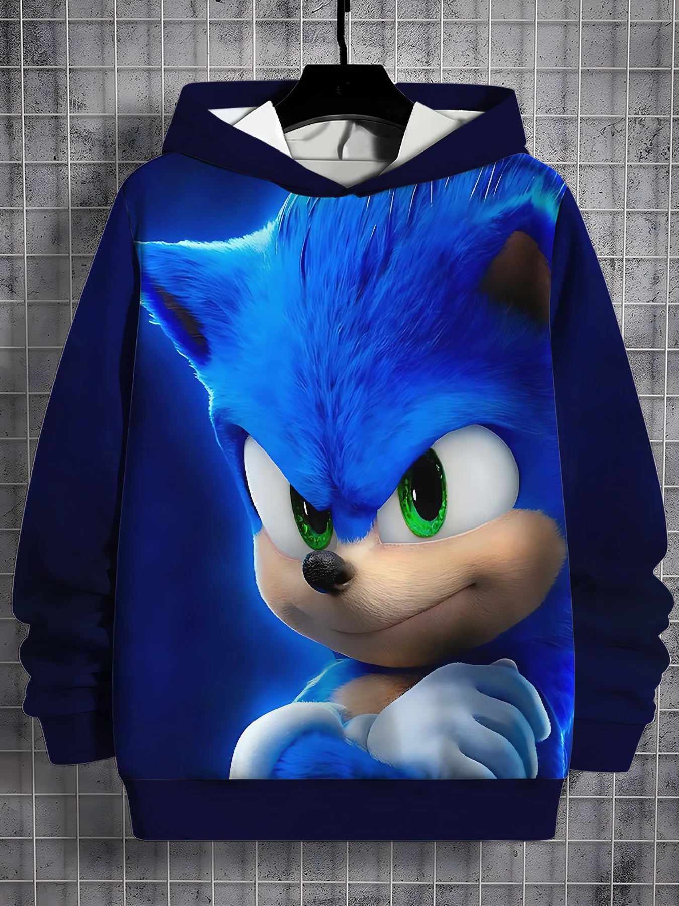 S-Sonic the Hedgehog 3D Print Hoodie – Unisex All-Season Casual Sweatshirt for Boys & Girls