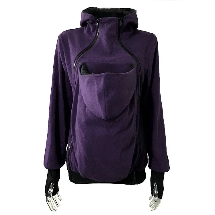 Three-in-One Baby Carrier Sweater Jacket – Multifunctional Removable Kangaroo Hoodie for Autumn & Winter