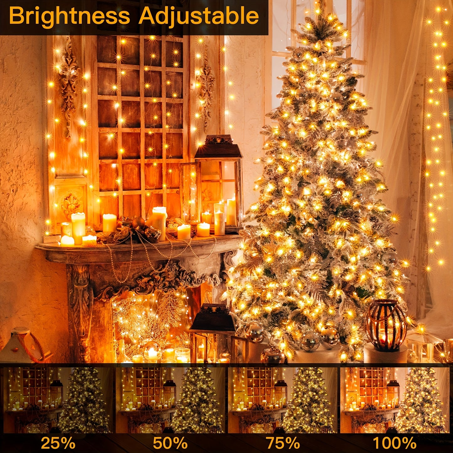 300/1000 LED Extra-Long Waterproof Fairy Lights – 110/340 FT with 8 Modes, Remote Timer for Indoor/Outdoor Xmas Decor