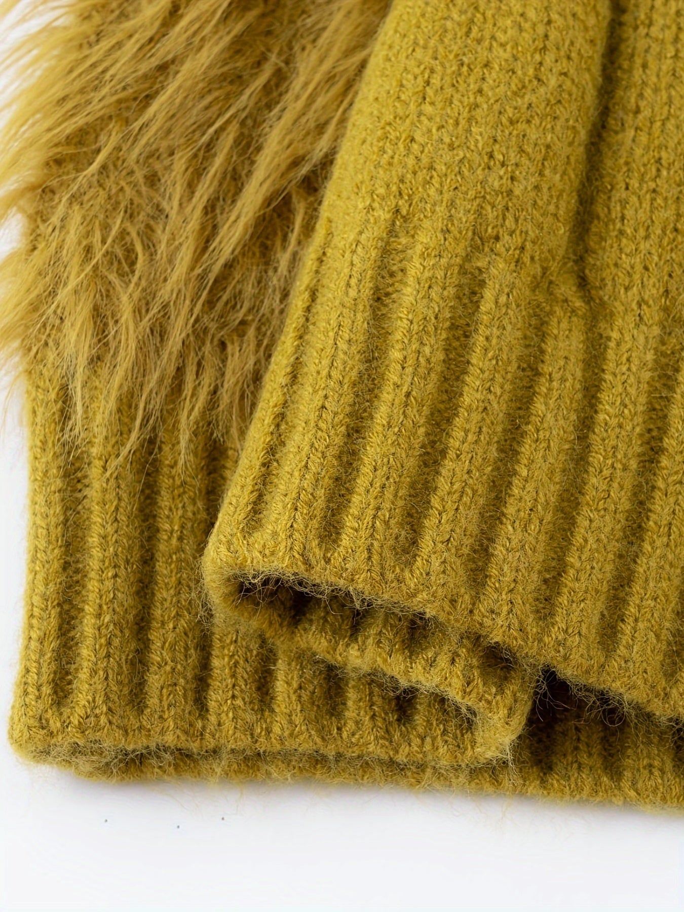 2024 Elegant-Style Imitation Mink Fleece Sweater For Girls, Thermal Comfy Crew Neck Long Sleeve Pullover Jumper Top For Fall/ Winter