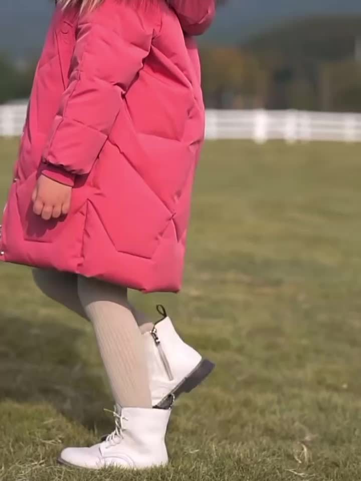 Chic Girls' Winter Parka - Thick, Waterproof Nylon Coat with Hood & Zip-Up Front, Casual Long Sleeve Outerwear for girls