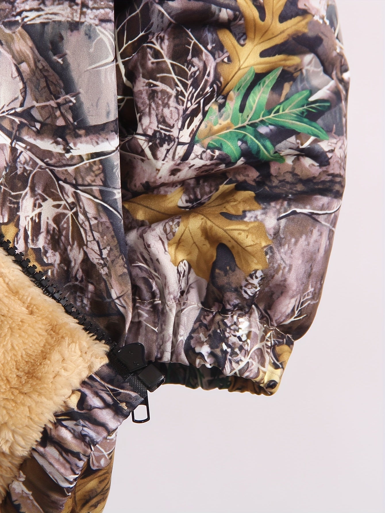 Boy'S Camouflage Hoodie - Polyester Blend, Casual Style, Long Sleeves, Zip Closure, Regular Fit