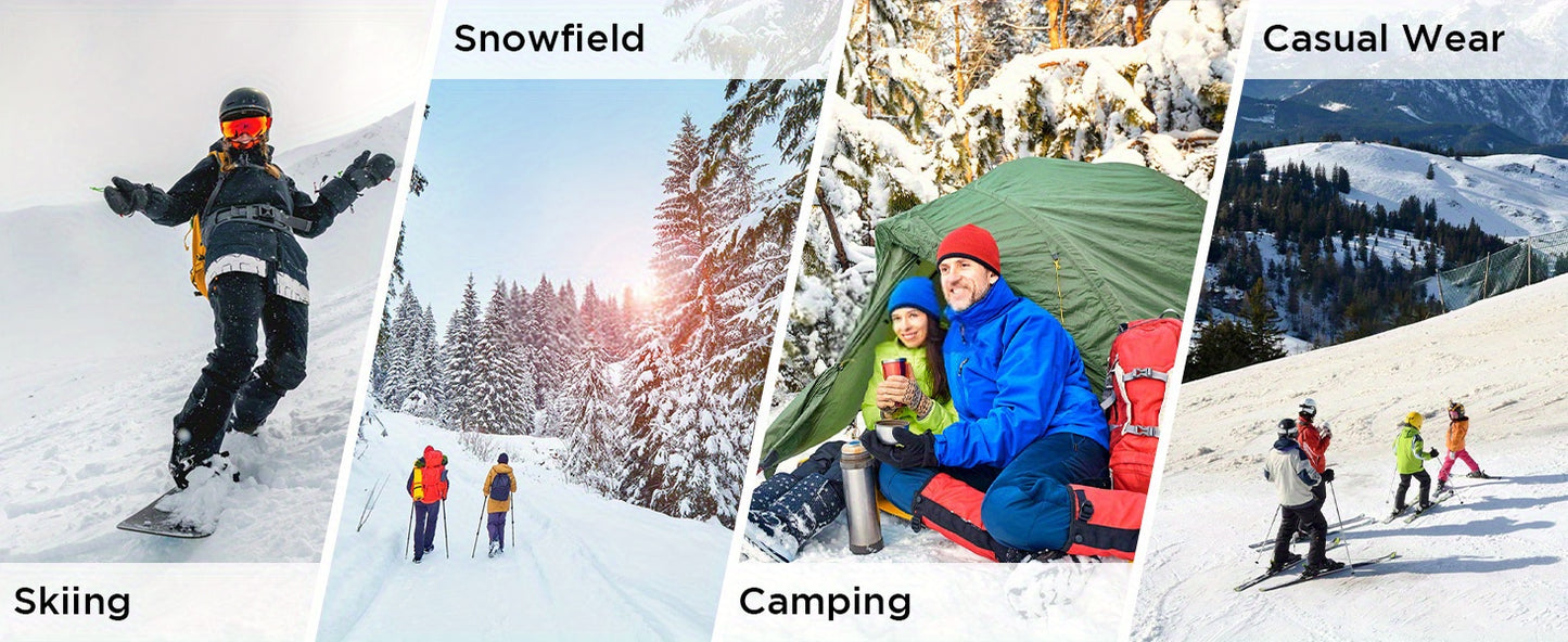 Winter Warm Thick Boy's Waterproof Ski Jacket, Windproof Fleece Hooded Snowboard Snow Coat for Kids Outdoor