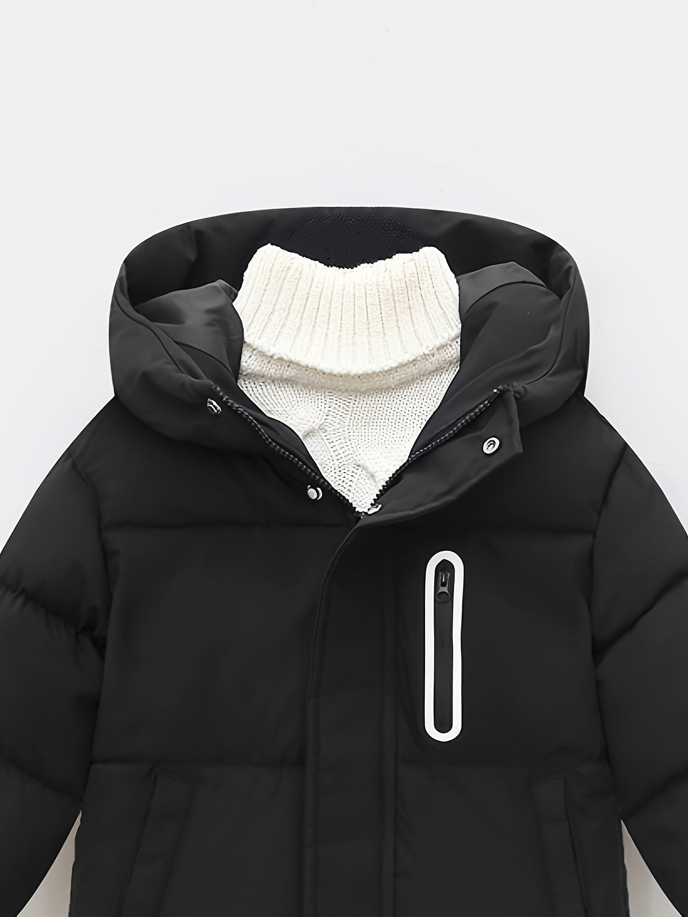 Youngsters' WarmthMax Hooded Parka Jacket - Ultra-Thick, Windproof, and Water-Resistant Winter Coat with Multiple Pockets for Boys and Girls, Machine Washable, and Perfect for Outdoor Play