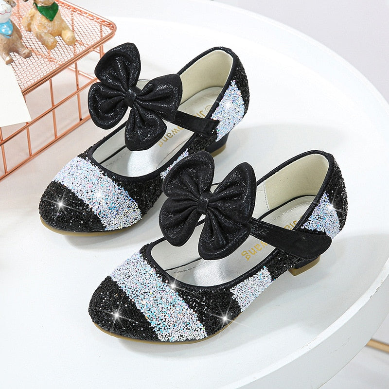Girls Leather Shoes Princess Shoes Children Shoes round-Toe Soft-Sole Big girls