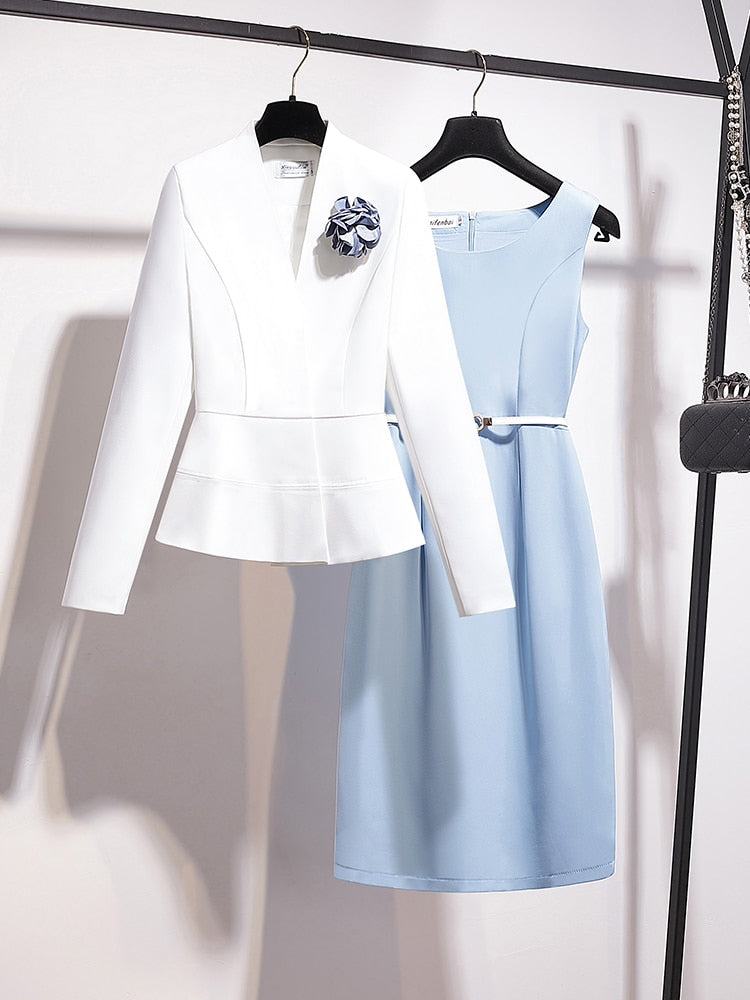 Fashion Formal Dress Suits For Women 2 Piece Set Elegant Office Ladies