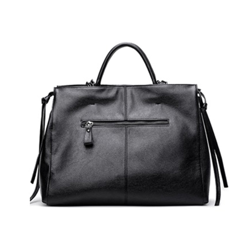 NIGEDU Brand design women handbag luxury Simple crocodile leather handbags Chain Women's shoulder bag black big Totes bolsas
