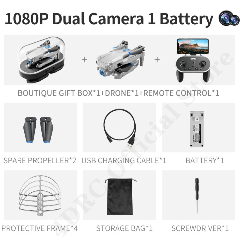 4DRC V20 Drone – 4K HD Dual Camera FPV Quadcopter with Foldable Design