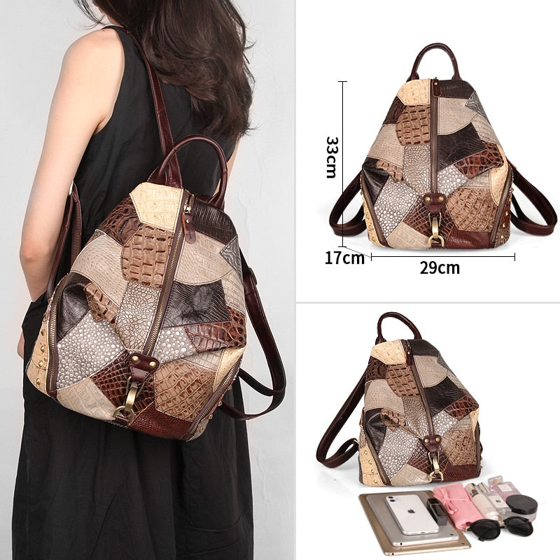 Cobbler Legend 2020 Fashion Women's Backpack Vintage Genuine Leather Female Travel Bags Casual Shoulder Bag For Student/Teenage