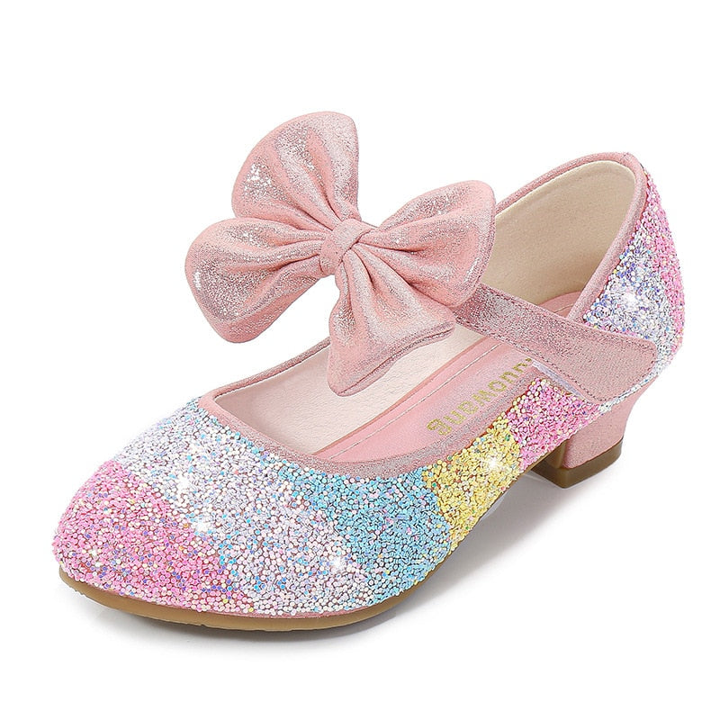 Girls Leather Shoes Princess Shoes Children Shoes round-Toe Soft-Sole Big girls