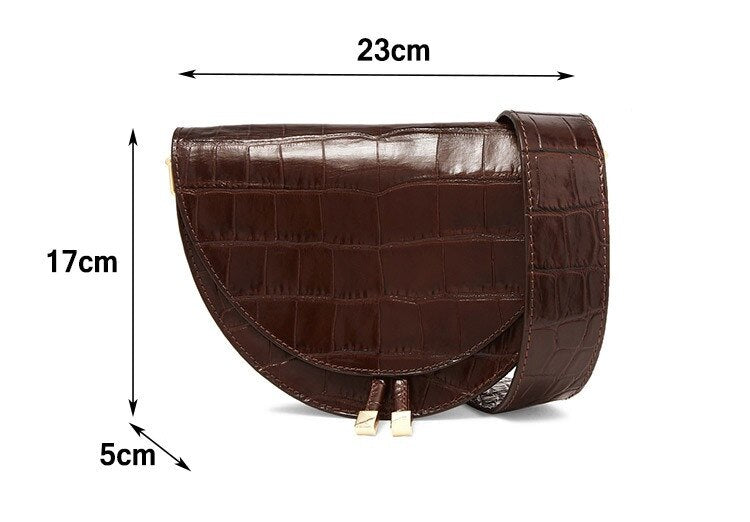Fashion Snake pattern women shoulder bags clothing half circle