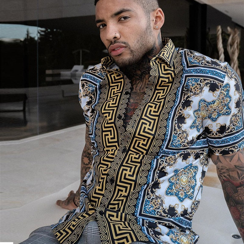Summer Men's Printed Hawaii Casual Shirts 2021