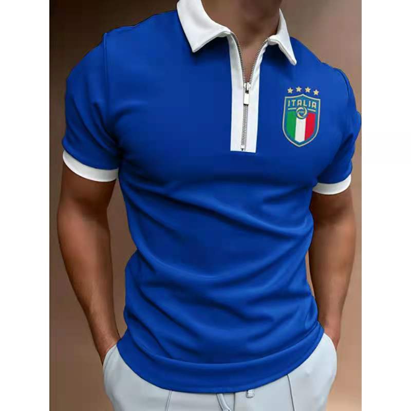 Summer New Mens Polo Shirts Oversized Slim Clothes Vintage Short Sleeve Fashion