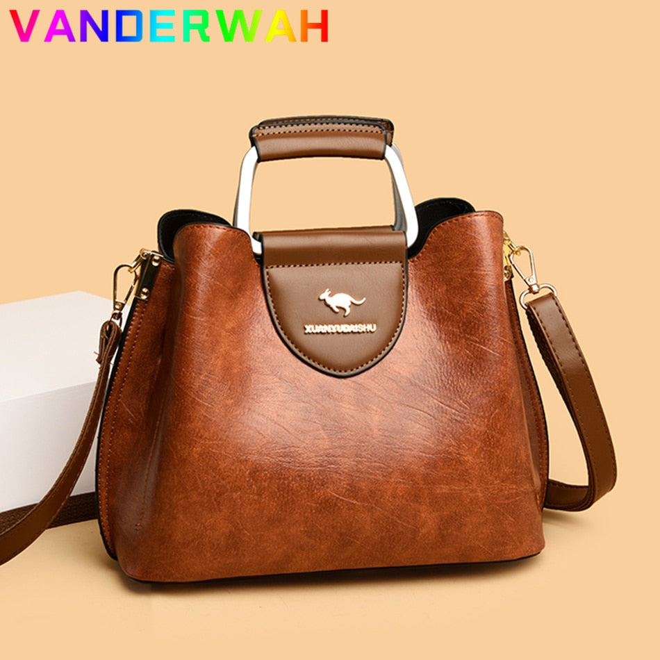 Petit sac fourre-tout en cuir de peau d'huile