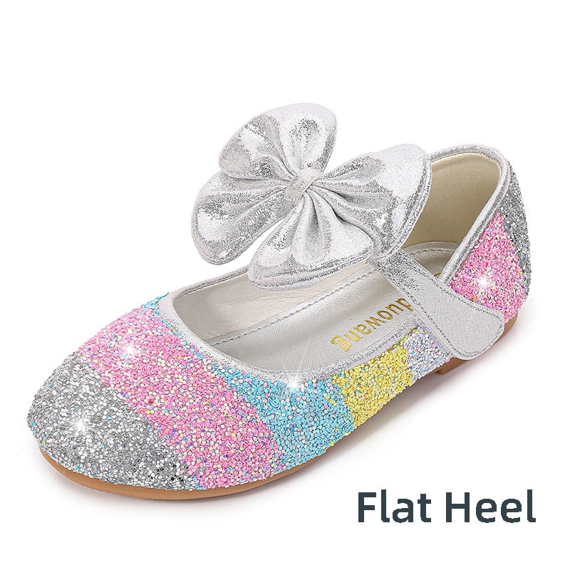 Girls Leather Shoes Princess Shoes Children Shoes round-Toe Soft-Sole Big girls