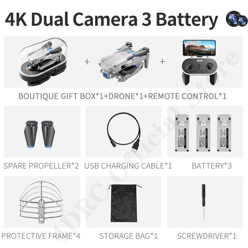 4DRC V20 Drone – 4K HD Dual Camera FPV Quadcopter with Foldable Design