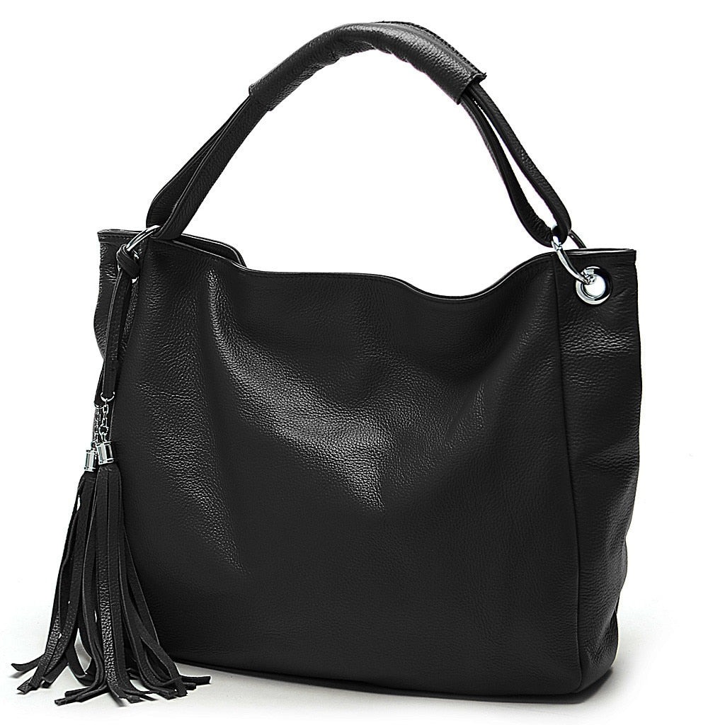Zency 100% Soft Genuine Leather Tassel Women's Handbag