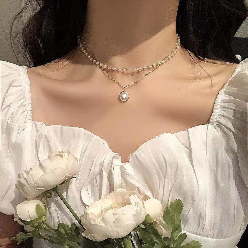 Simple Geometric Choker Necklace for Women & Girls – Bijoux Femme Pendant Chain