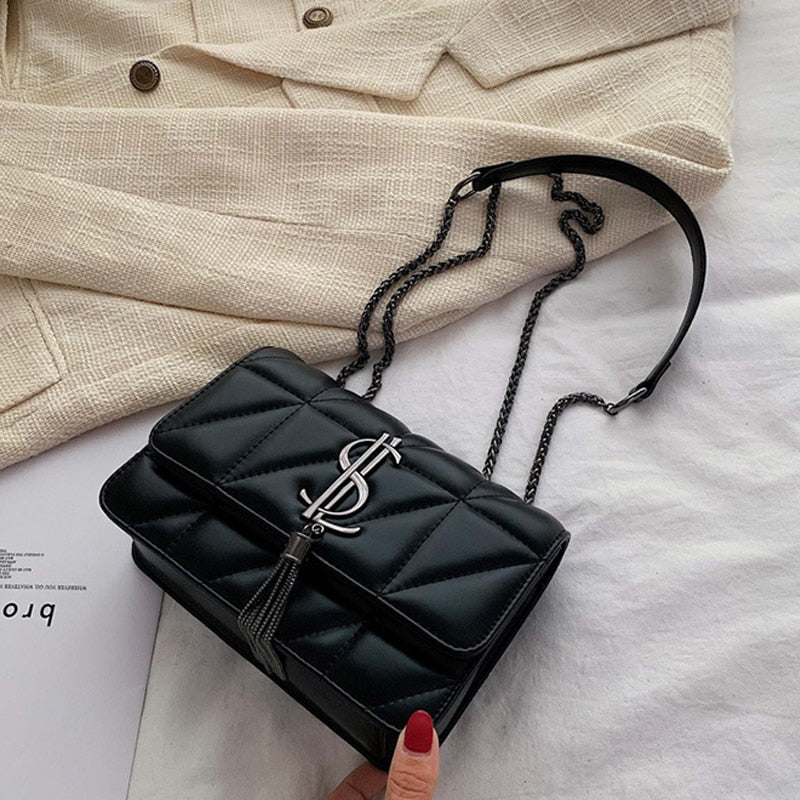Luxury Brand Handbag Fashion Simple Tassel Square bag