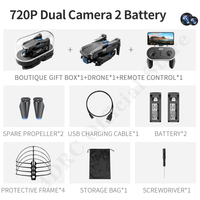 4DRC V20 Drone – 4K HD Dual Camera FPV Quadcopter with Foldable Design
