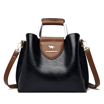 Petit sac fourre-tout en cuir de peau d'huile