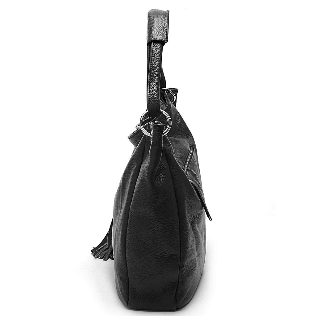 Zency 100% Soft Genuine Leather Tassel Women's Handbag