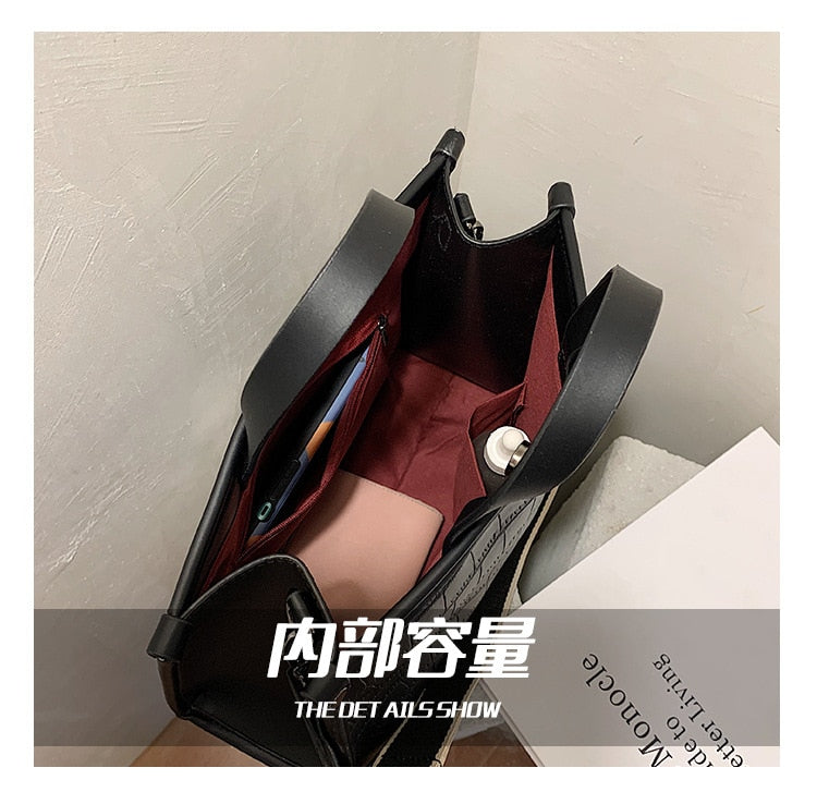 Stone Pattern PU Leather women handbag Large capacity Wide strap female Shoulder Bag 2022 New Brand Designer ladies Hand Bag