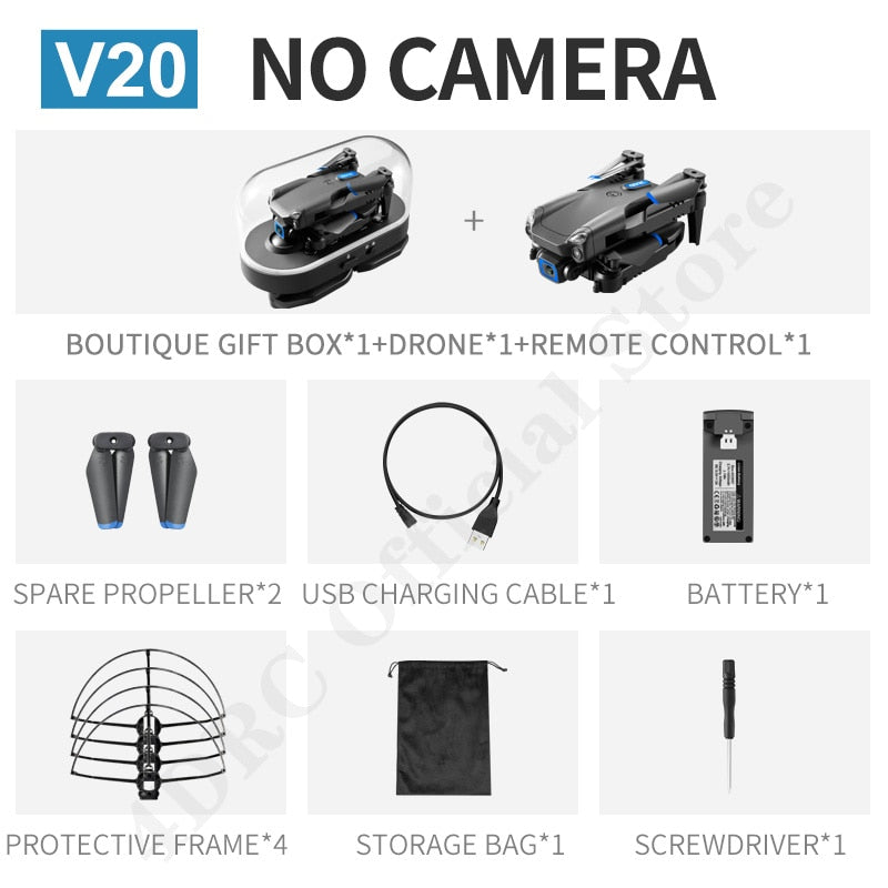 4DRC V20 Drone – 4K HD Dual Camera FPV Quadcopter with Foldable Design