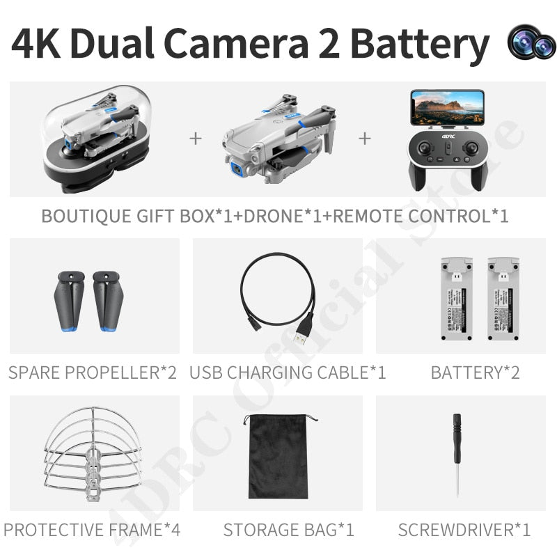 4DRC V20 Drone – 4K HD Dual Camera FPV Quadcopter with Foldable Design