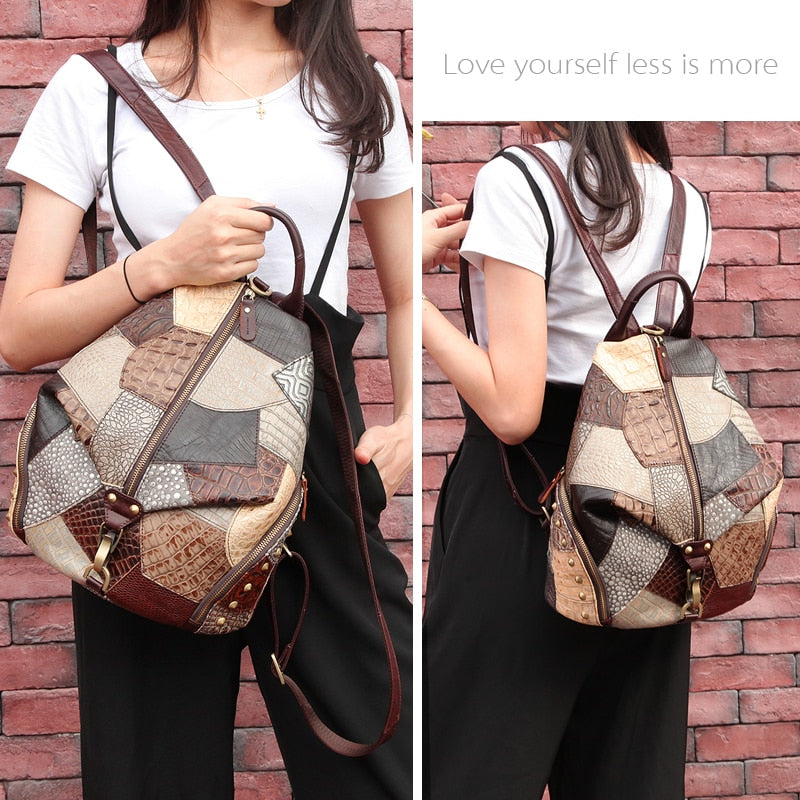 Cobbler Legend 2020 Fashion Women's Backpack Vintage Genuine Leather Female Travel Bags Casual Shoulder Bag For Student/Teenage