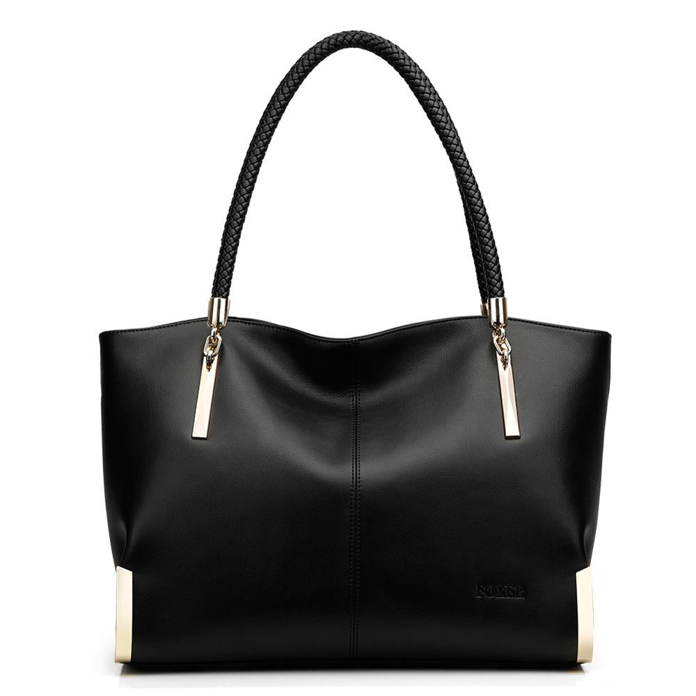 Women Cow Leather Handbag Female Shoulder bag Luxury Lady Tote Large Capacity Zipper Top Handle Bag