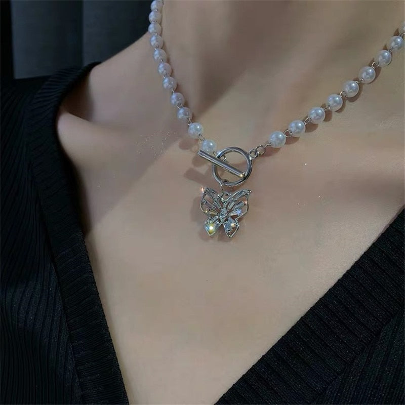 Simple Geometric Choker Necklace for Women & Girls – Bijoux Femme Pendant Chain