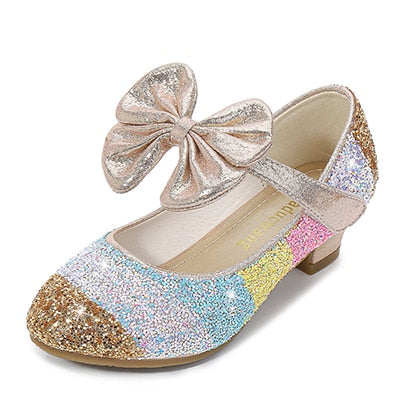 Girls Leather Shoes Princess Shoes Children Shoes round-Toe Soft-Sole Big girls
