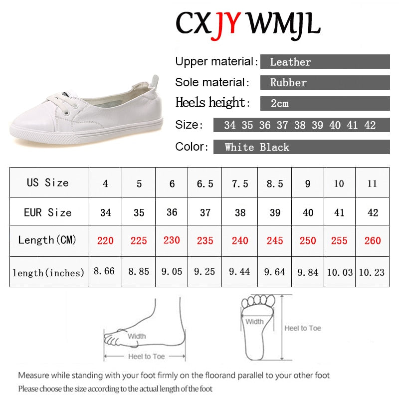 Plus Size Women’s White Genuine Leather Sneakers – Vulcanized Casual Shoes