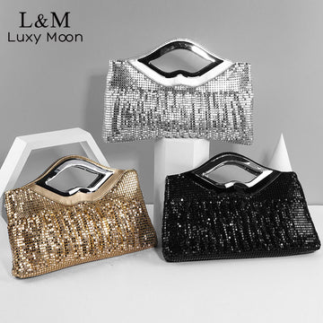 Sequins Evening Clutch Bag Women Luxury Full Rhinestones Handbag Party Bag — view 1 of bags & accessories