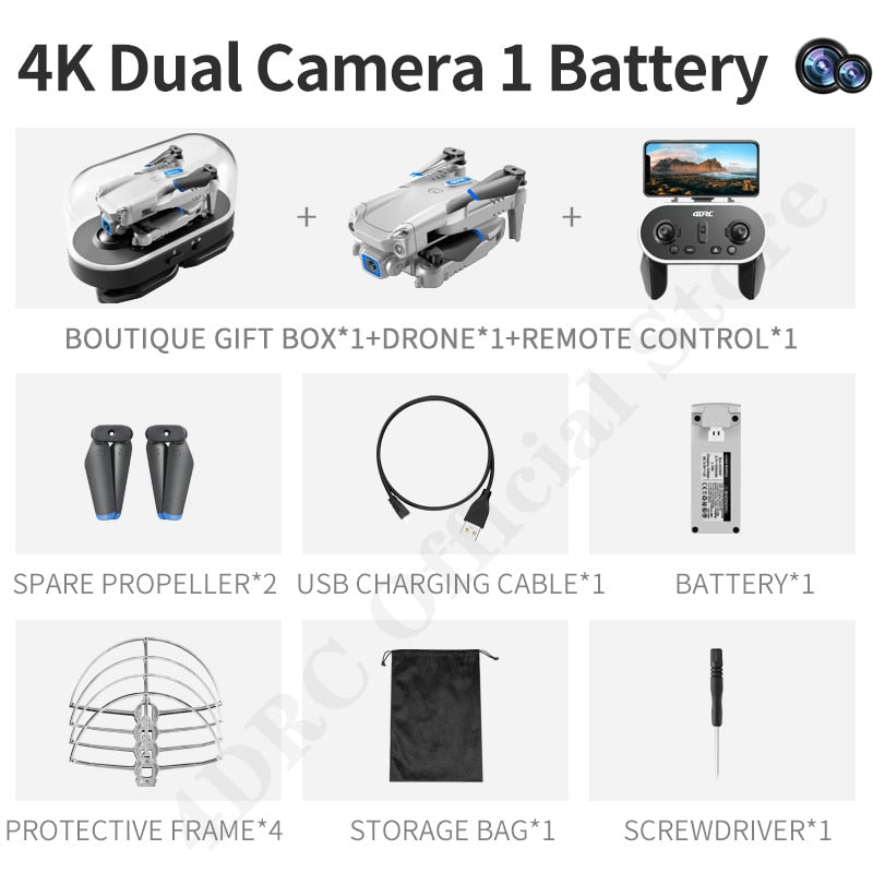4DRC V20 Drone – 4K HD Dual Camera FPV Quadcopter with Foldable Design