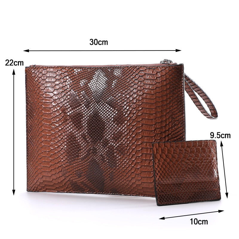 NIGEDU Fashion 3D Python pattern Women Clutch Bag Brand Design Party Envelope