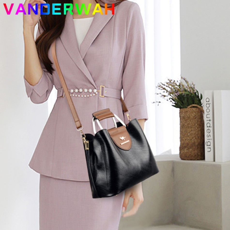 Petit sac fourre-tout en cuir de peau d'huile