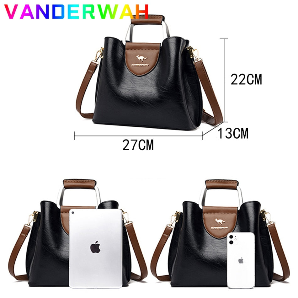 Petit sac fourre-tout en cuir de peau d'huile