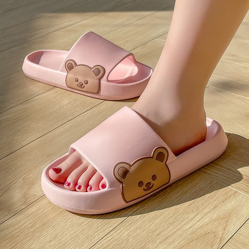 Graffiti Women Slippers Summer Slide Cartoon Shoes EVA Outdoor