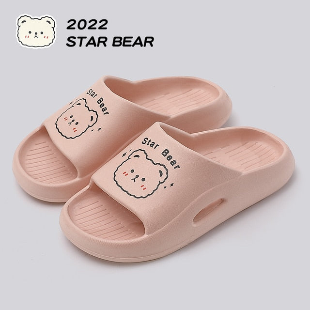 Graffiti Women Slippers Summer Slide Cartoon Shoes EVA Outdoor