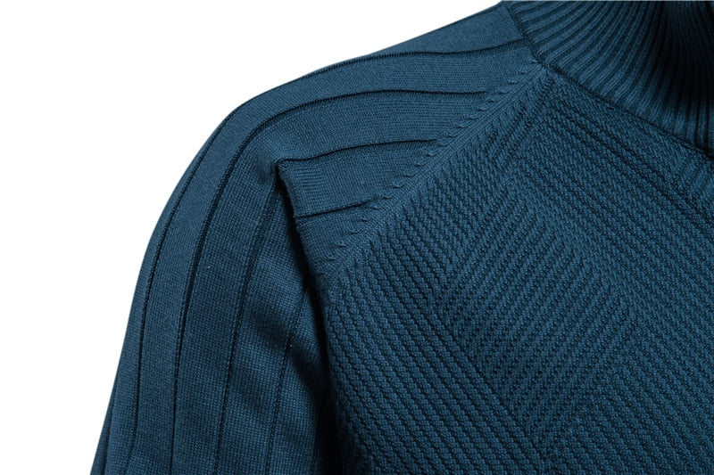 AIOPESON Argyle Solid Color Men’s Cardigan – Casual Zipper Cotton Winter Sweater