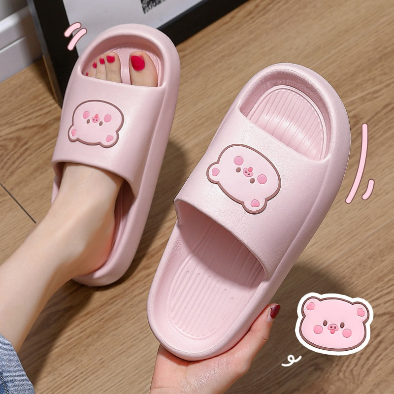 Graffiti Women Slippers Summer Slide Cartoon Shoes EVA Outdoor