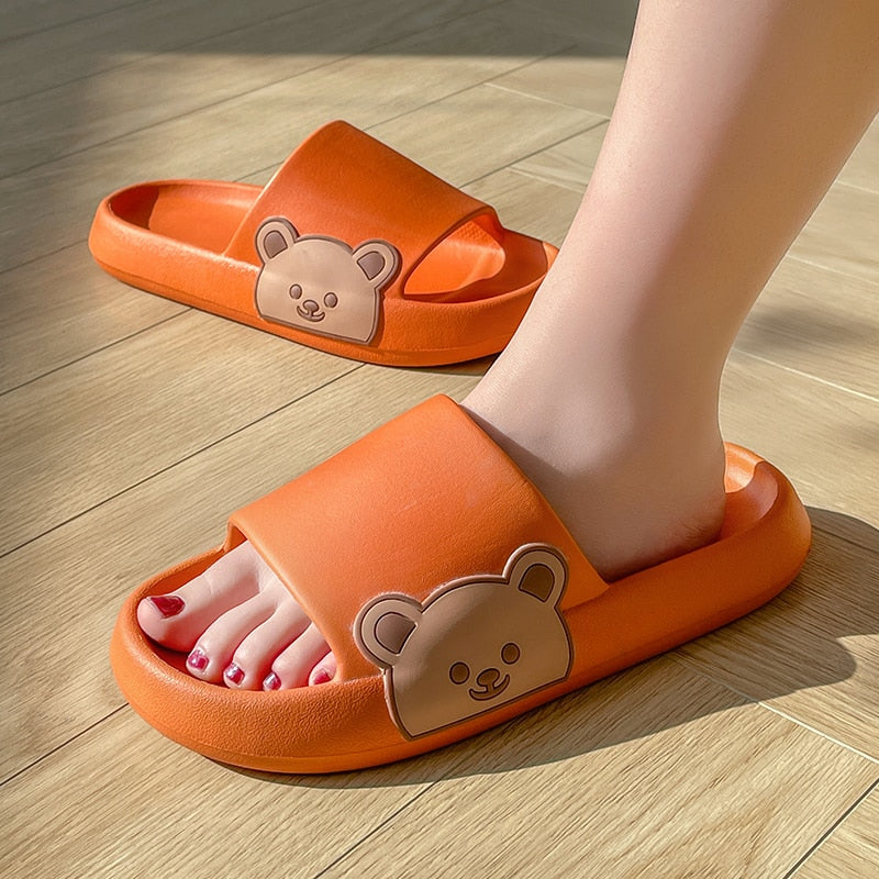 Graffiti Women Slippers Summer Slide Cartoon Shoes EVA Outdoor
