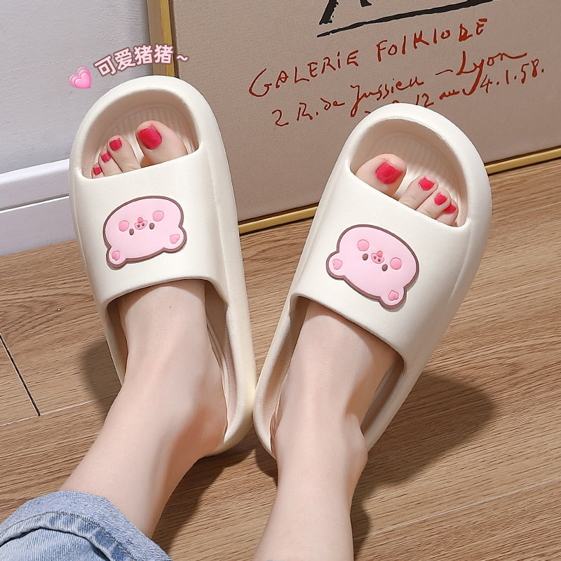 Graffiti Women Slippers Summer Slide Cartoon Shoes EVA Outdoor