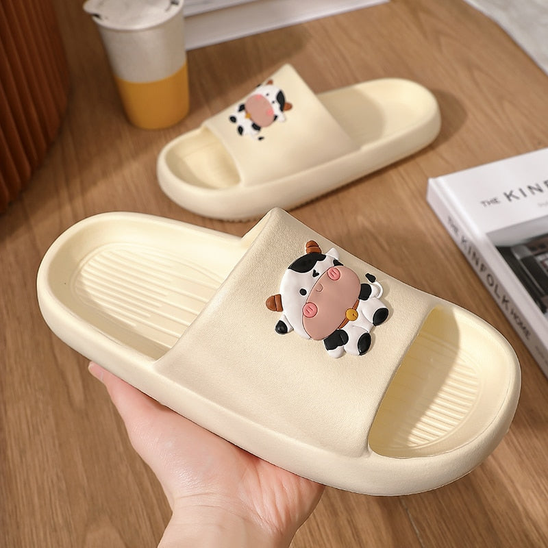 Graffiti Women Slippers Summer Slide Cartoon Shoes EVA Outdoor
